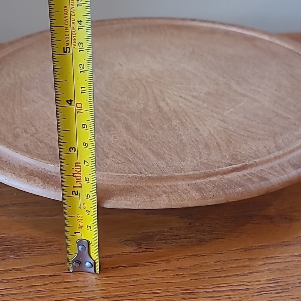 CALIFORNIA POTTERY Vintage MCM Yellow & Burnt Orange Lazy Susan Serving Set - Picture 10 of 17
